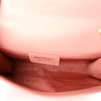 Salvatore Ferragamo Hammered Calfskin Mini Miss Vara Bow Chain Bag Pink 5 of 12