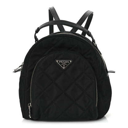 Prada Nylon Tessuto Impuntu Quilted Backpack Black 1 of 13