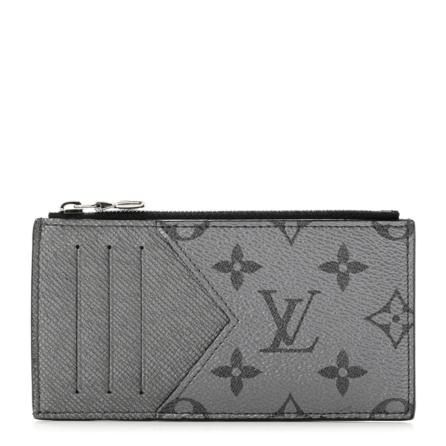 Louis Vuitton Taigarama Coin Card Holder Gunmetal 1 of 7