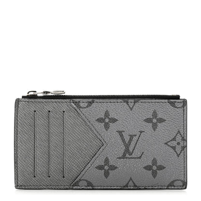 Louis Vuitton Taigarama Coin Card Holder Gunmetal 1 of 7