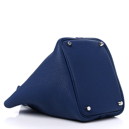Hermes Taurillon Clemence Picotin Lock 18 PM Bleu Nuit 4 of 9