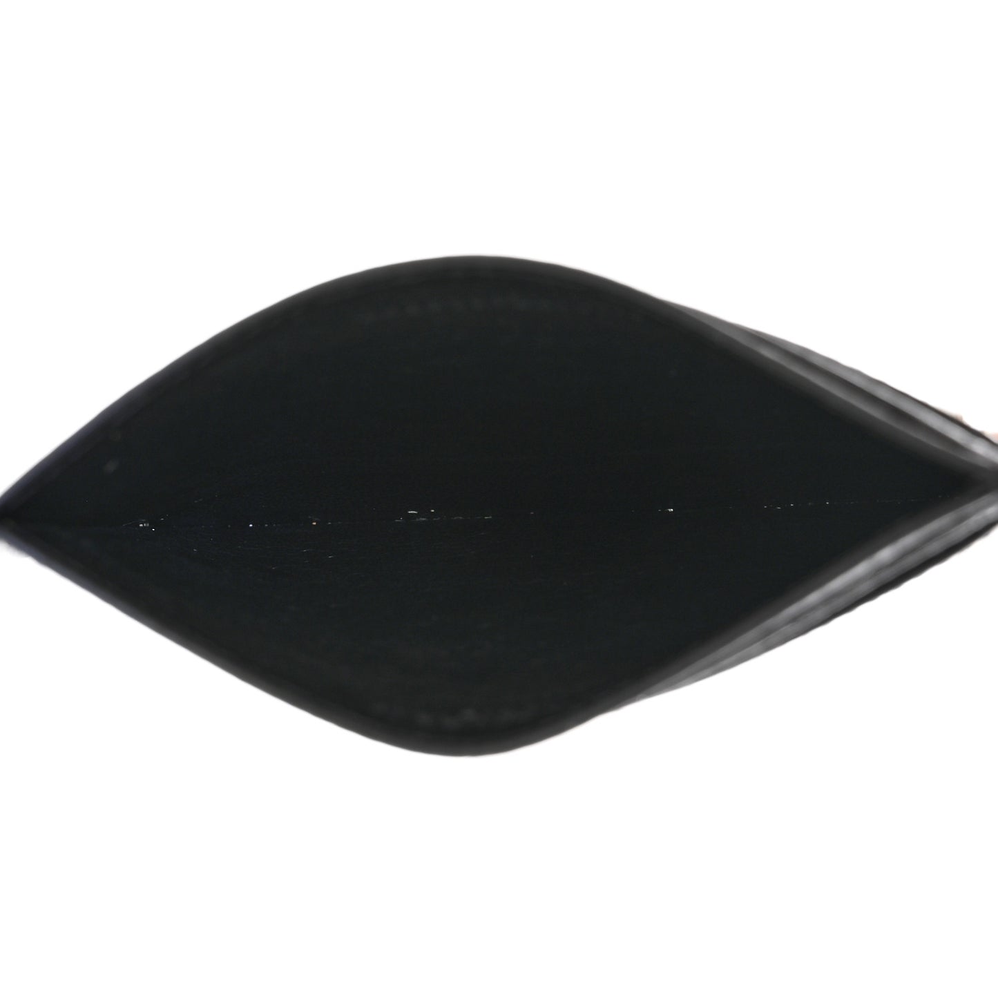 Calfskin Paisley Studded Monogram Credit Card Case Black