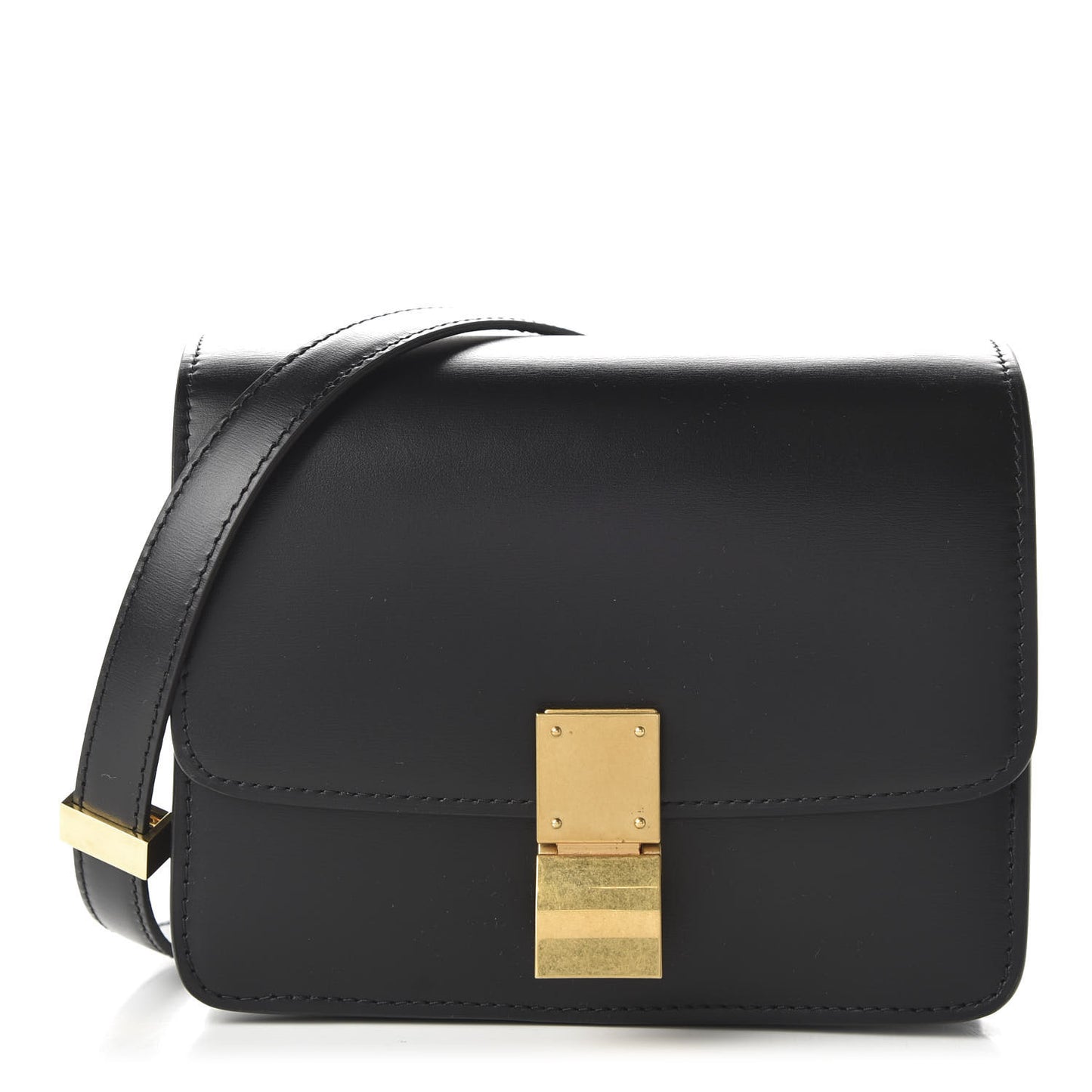 Box Calfskin Small Classic Box Flap Bag Black