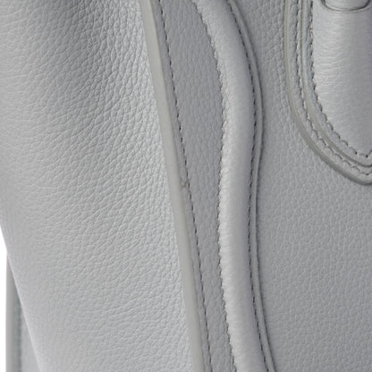 Celine Drummed Calfskin Nano Luggage Cloud 9 of 9