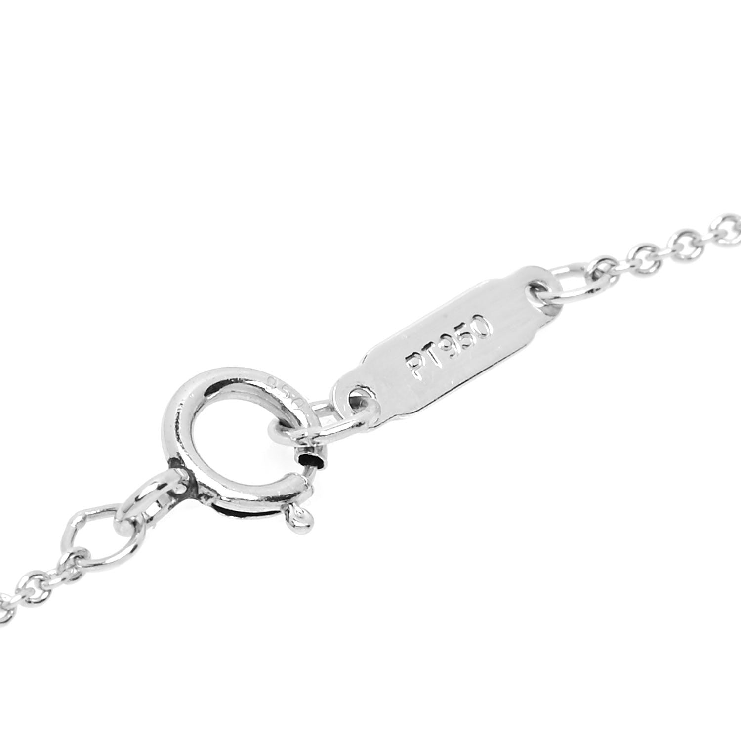 Tiffany Platinum Diamond Heart Pendant Necklace 7 of 7