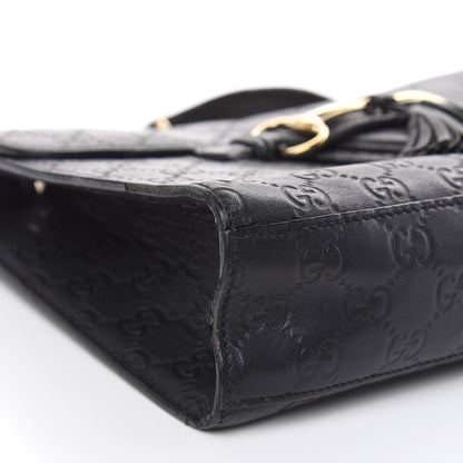 Gucci Guccissima Medium Emily Chain Shoulder Bag Black 8 of 27