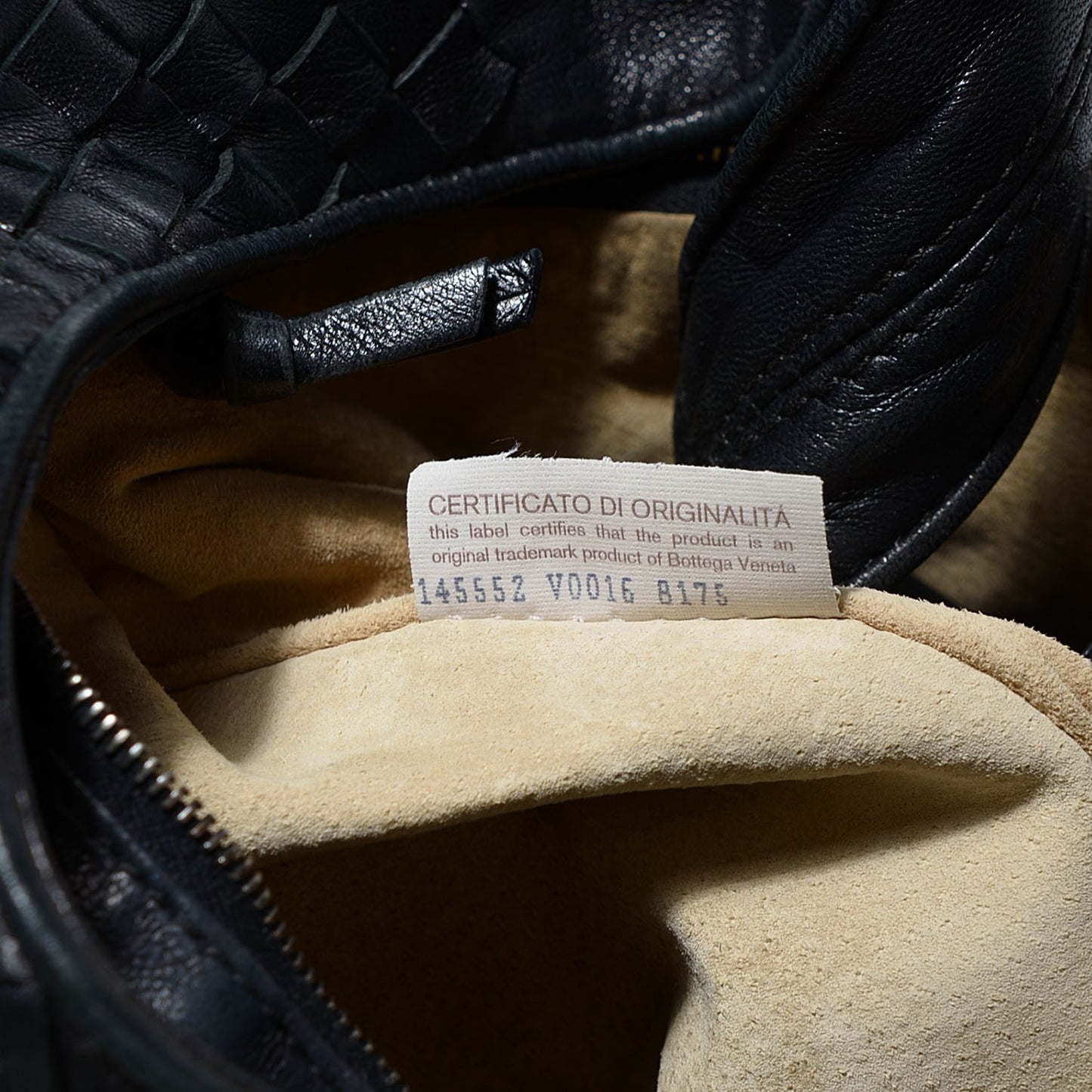 Nappa Intrecciato Ball Hobo Nero Black