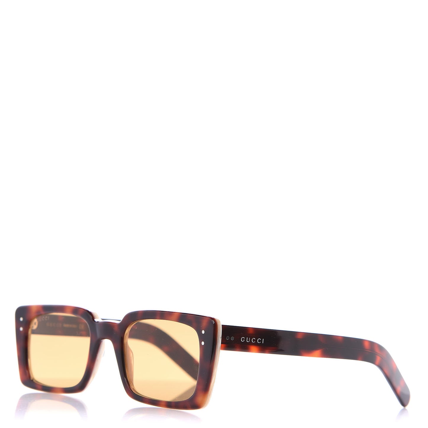Acetate Rectangular Frame Sunglasses GG0539S Havana