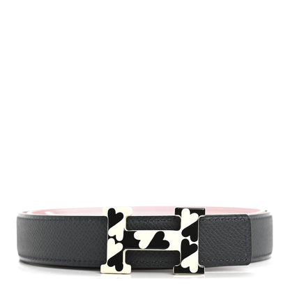 Hermes Swift Epsom H Email Coeur Belt 85 34 Rose Sakura Gris Misty 1 of 6