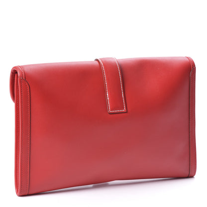 Hermes Veau Gulliver Jige PM Clutch Rouge Vif 2 of 8