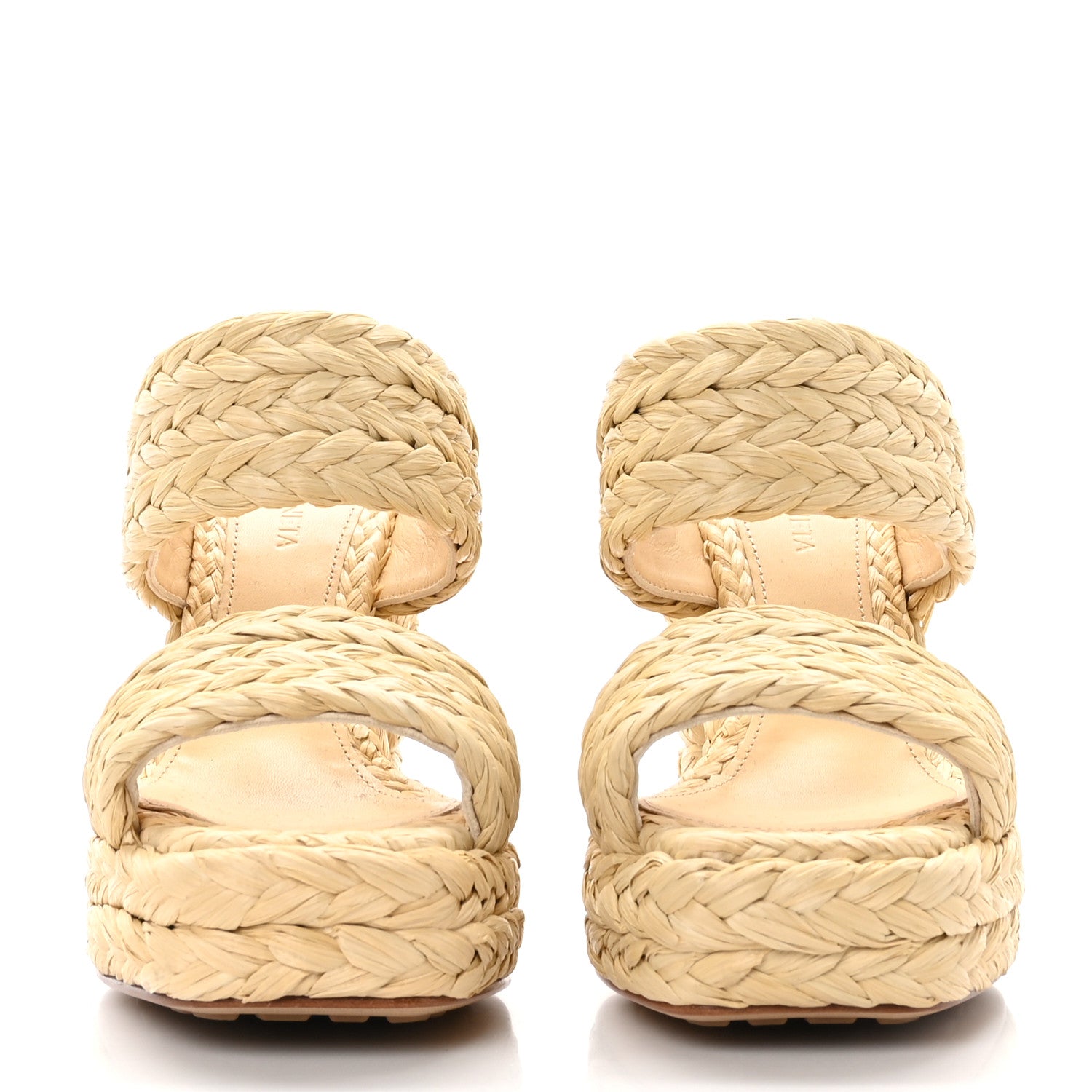 Bottega Veneta Trinity Weave Canalazzo Sandals 38.5 Cane Sugar 2 of 7