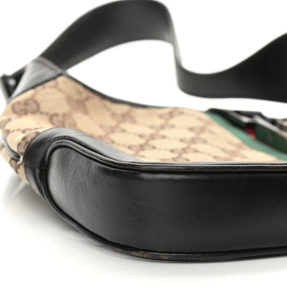 Gucci Monogram Web Jackie O Hobo Dark Brown 9 of 10