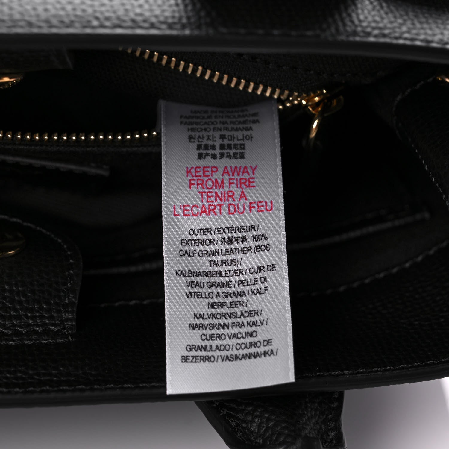 Burberry Grainy Calfskin House Check Small Banner Tote Black 7 of 11