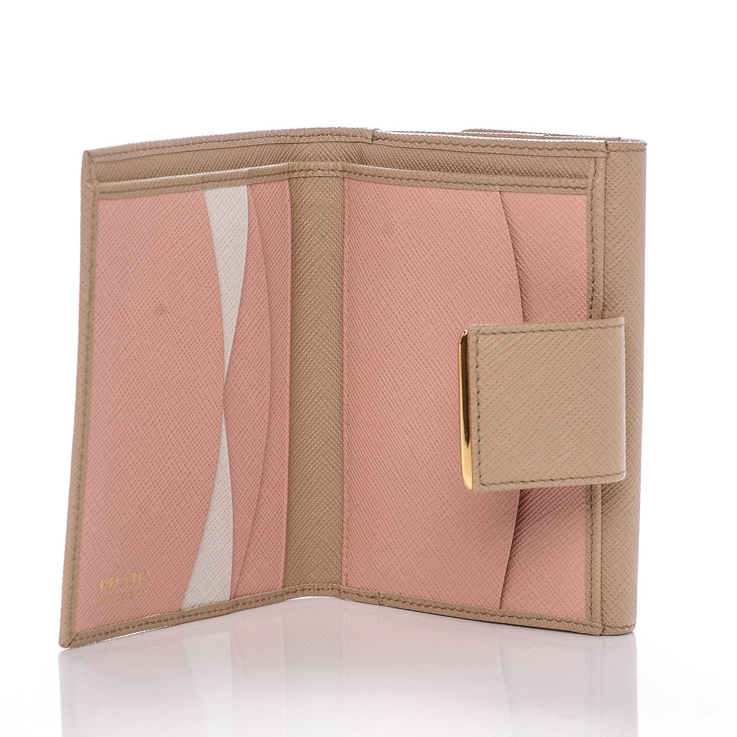 Saffiano Multicolor Compact Wallet Cammeo Orchidea