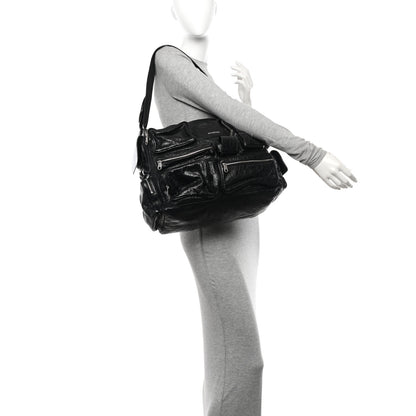 Balenciaga Agneau Arena Superbusy Large Sling Zip Shoulder Bag Black 2 of 13