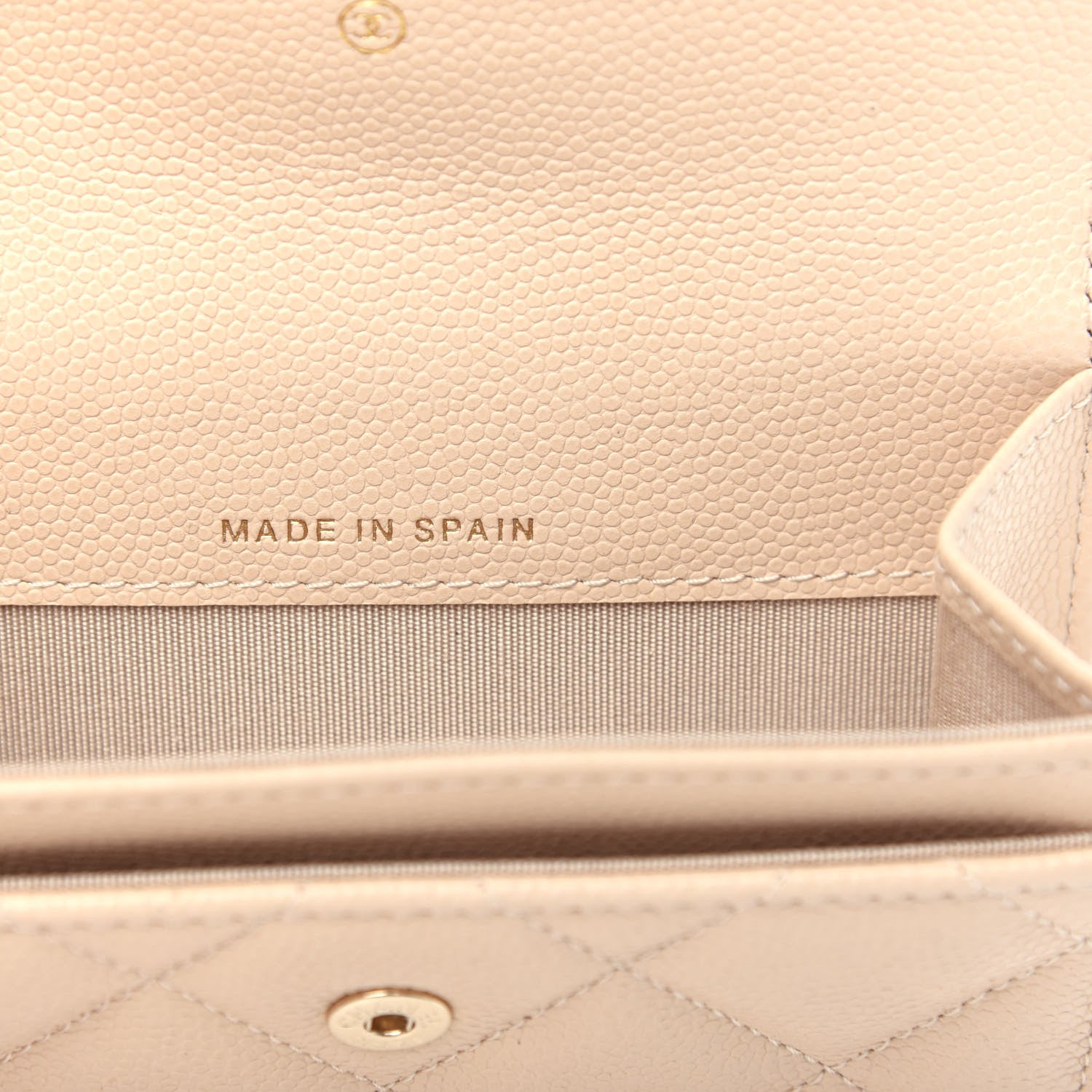 Chanel Caviar Pearl Quilted Coco Candy Flap Card Holder Beige 6 of 9