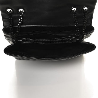 Saint Laurent Calfskin Y Quilted Monogram Medium Loulou Chain Satchel Black 5 of 12