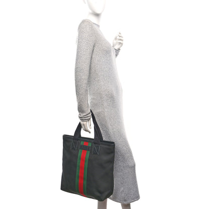 Gucci Techno Canvas Web Vertical Tote Black 2 of 10