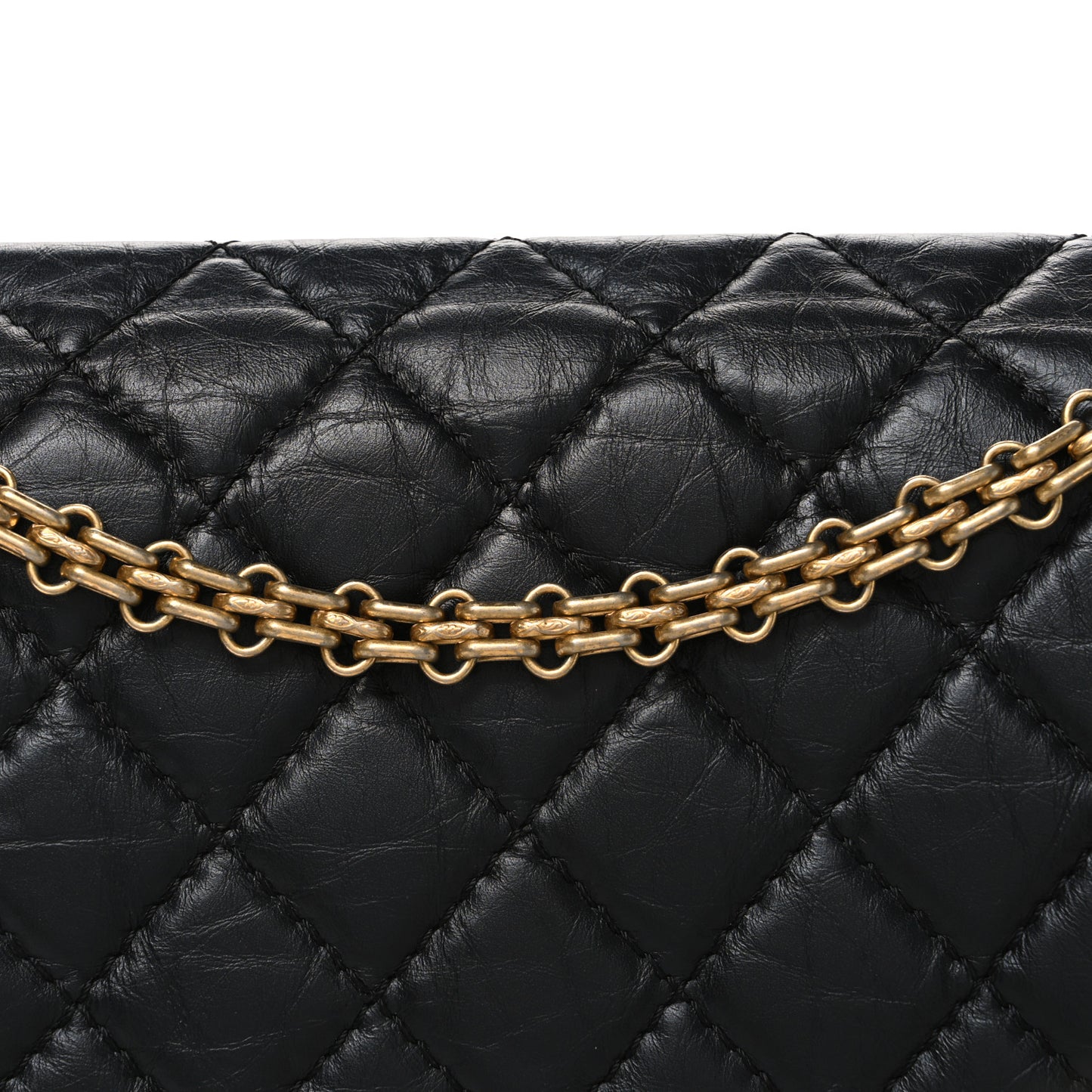 Aged Calfskin Quilted 2.55 Reissue 226 Flap Black