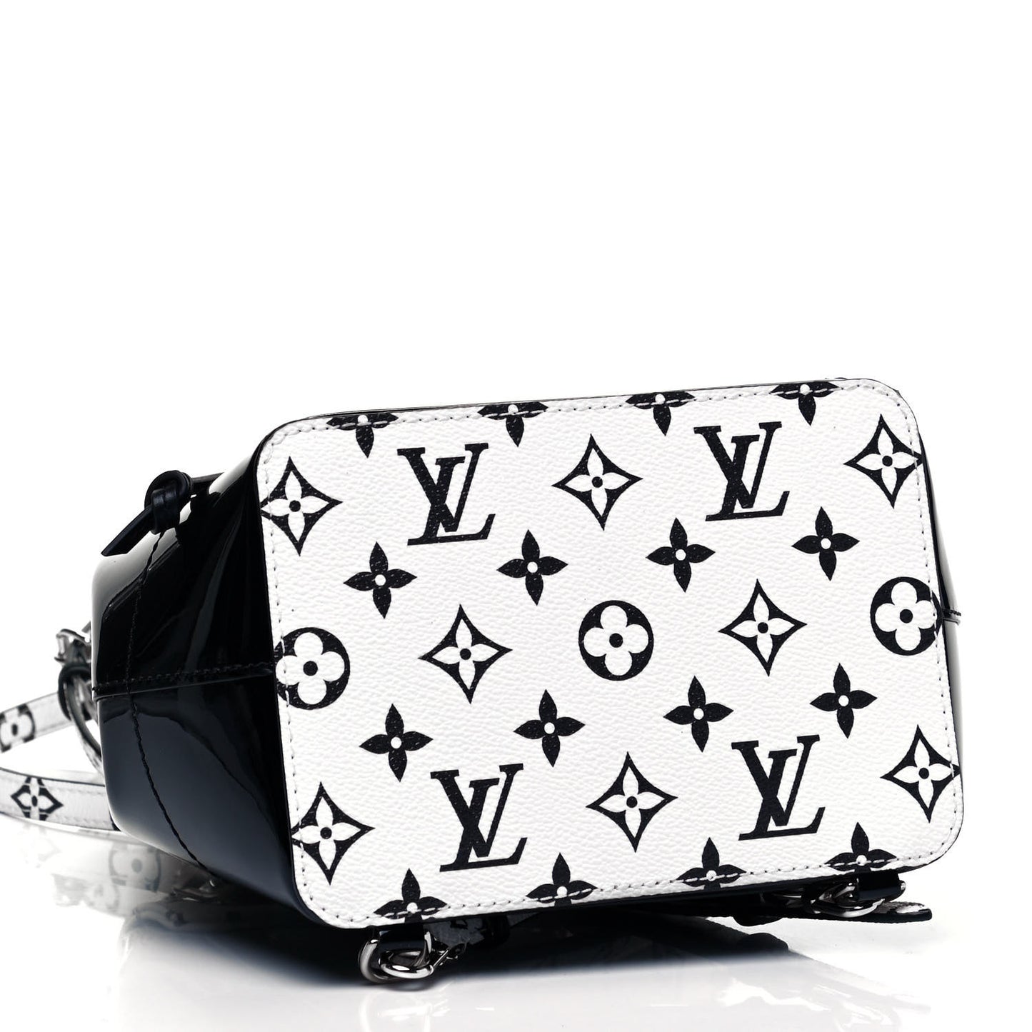 Patent Monogram Hot Springs Backpack Black White