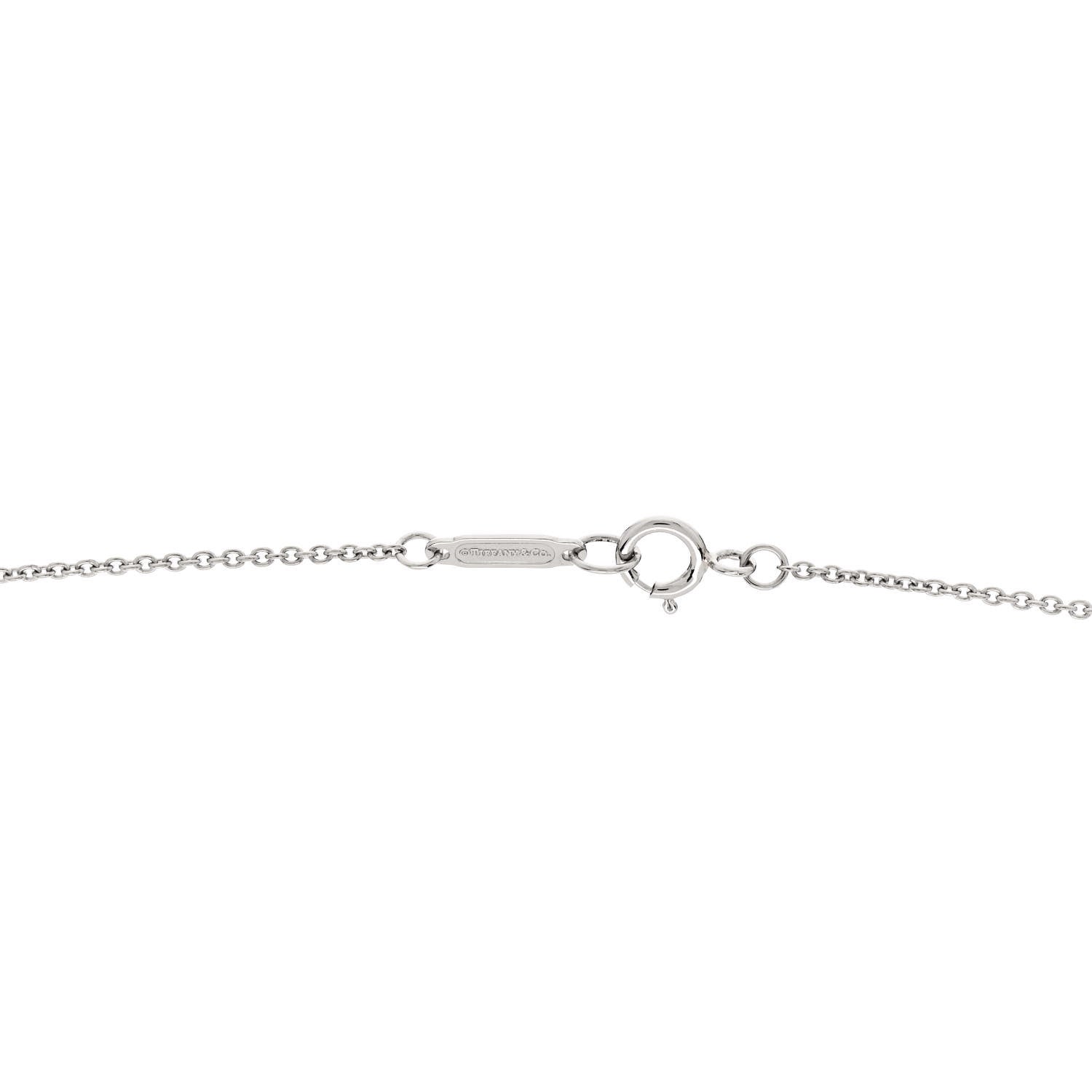 Tiffany Platinum Diamond .17ctw Small Paper Flowers Pendant Necklace 4 of 5
