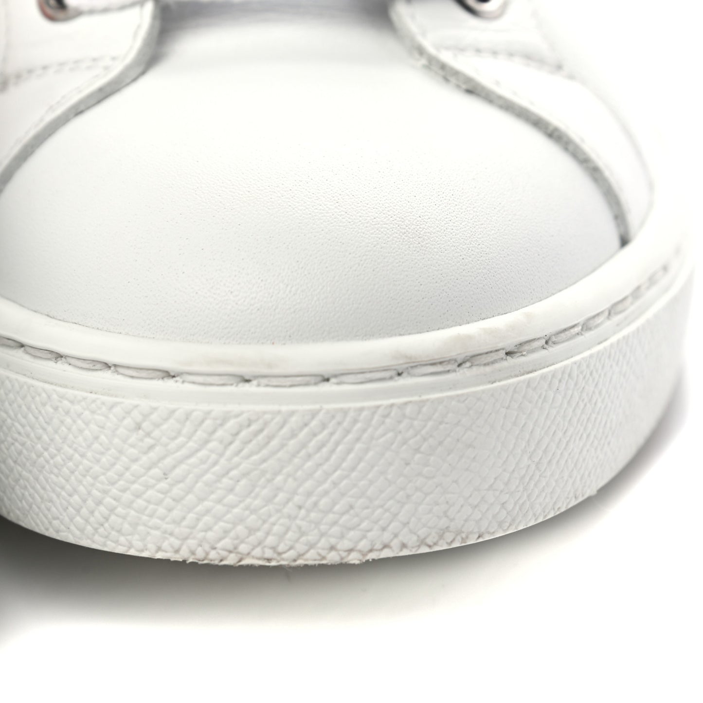 Calfskin Womens Advantage Sneakers 36.5 White Orange