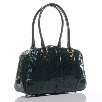 Gucci Patent Horsebit Print Glam Boston Green 3 of 7