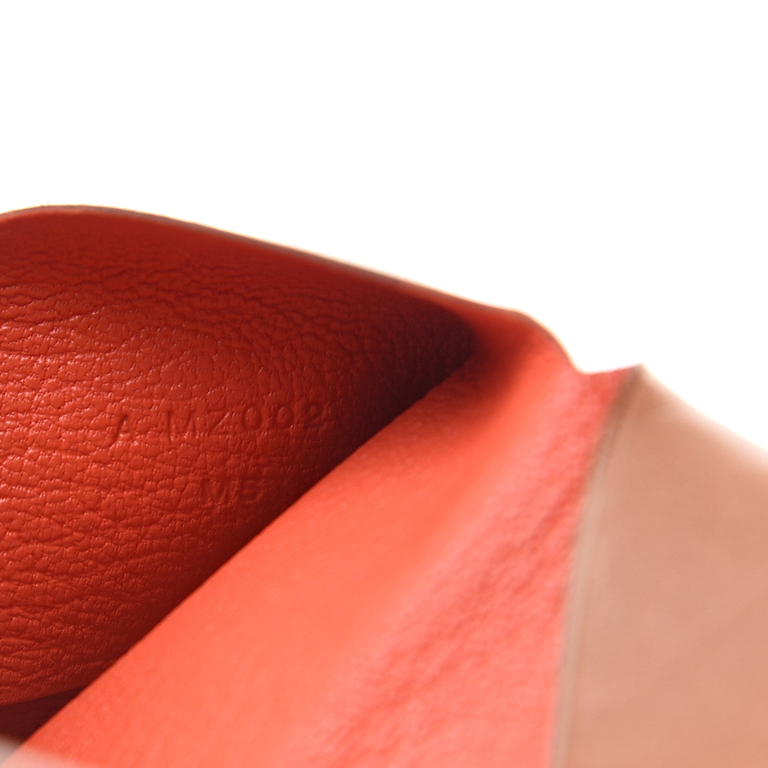 Hermes Barenia Calvi Card Case Fauve Orange Poppy 6 of 8