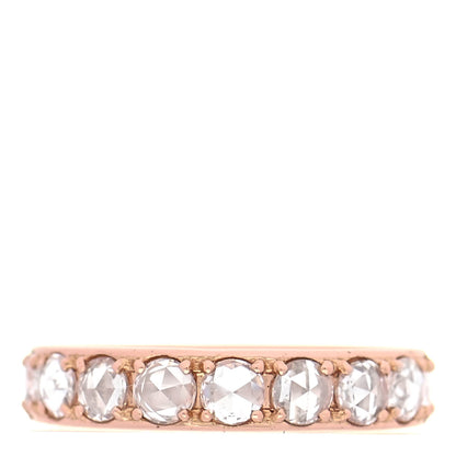 Tiffany 18K Rose Gold Diamond Metro Rose Cut Eternity Band Ring 49 5 1 of 5