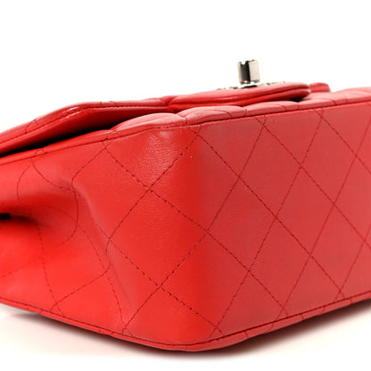 Chanel Lambskin Quilted Mini Square Flap Red 10 of 11