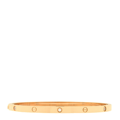 Cartier 18K Yellow Gold 6 Diamond Small LOVE Bracelet 17 2 of 4