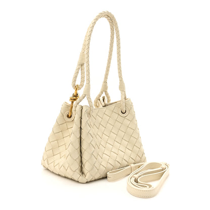 Bottega Veneta Nappa Intrecciato Small Parachute Shoulder Bag Sea Salt 3 of 14