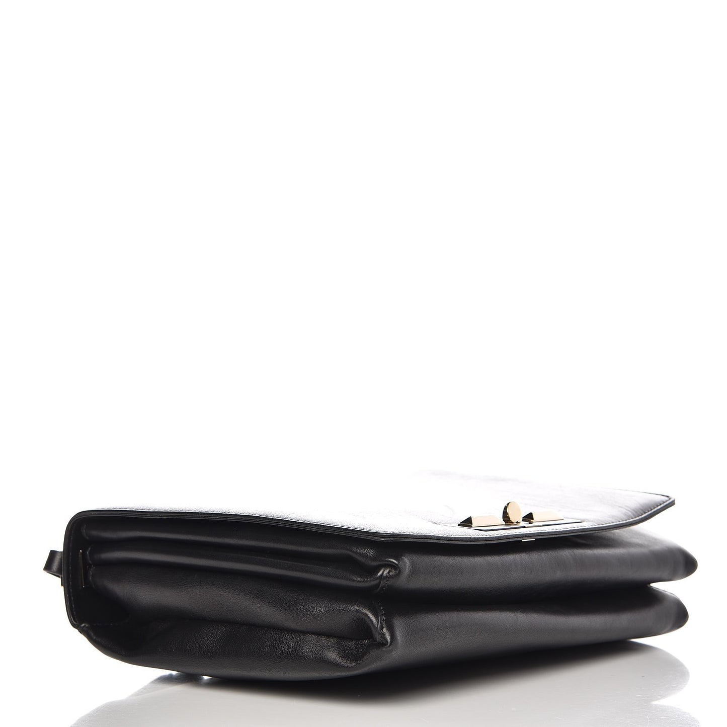 Vitello Rockstud Turnlock Metal Chain Shoulder Bag Black