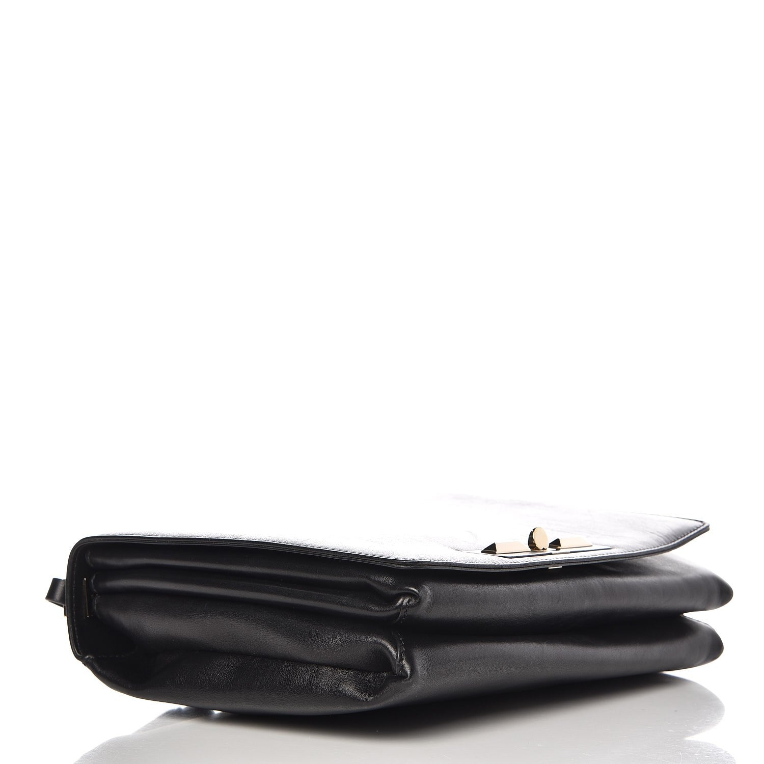 Valentino Garavani Vitello Rockstud Turnlock Metal Chain Shoulder Bag Black 4 of 7