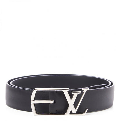 Louis Vuitton Calfskin 30mm Neogram LV Belt 90 36 Black 1 of 5