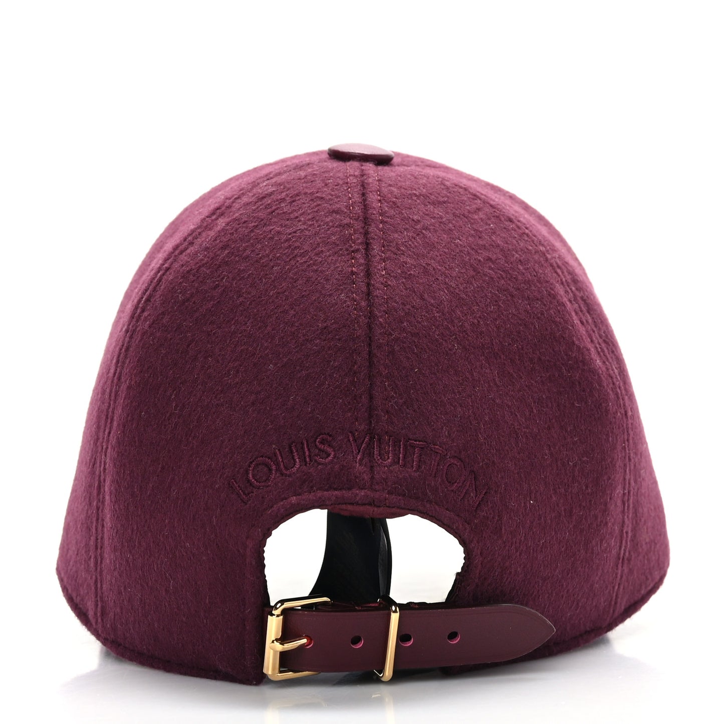 Wool Silk Monogram Endless Cap M Bordeaux