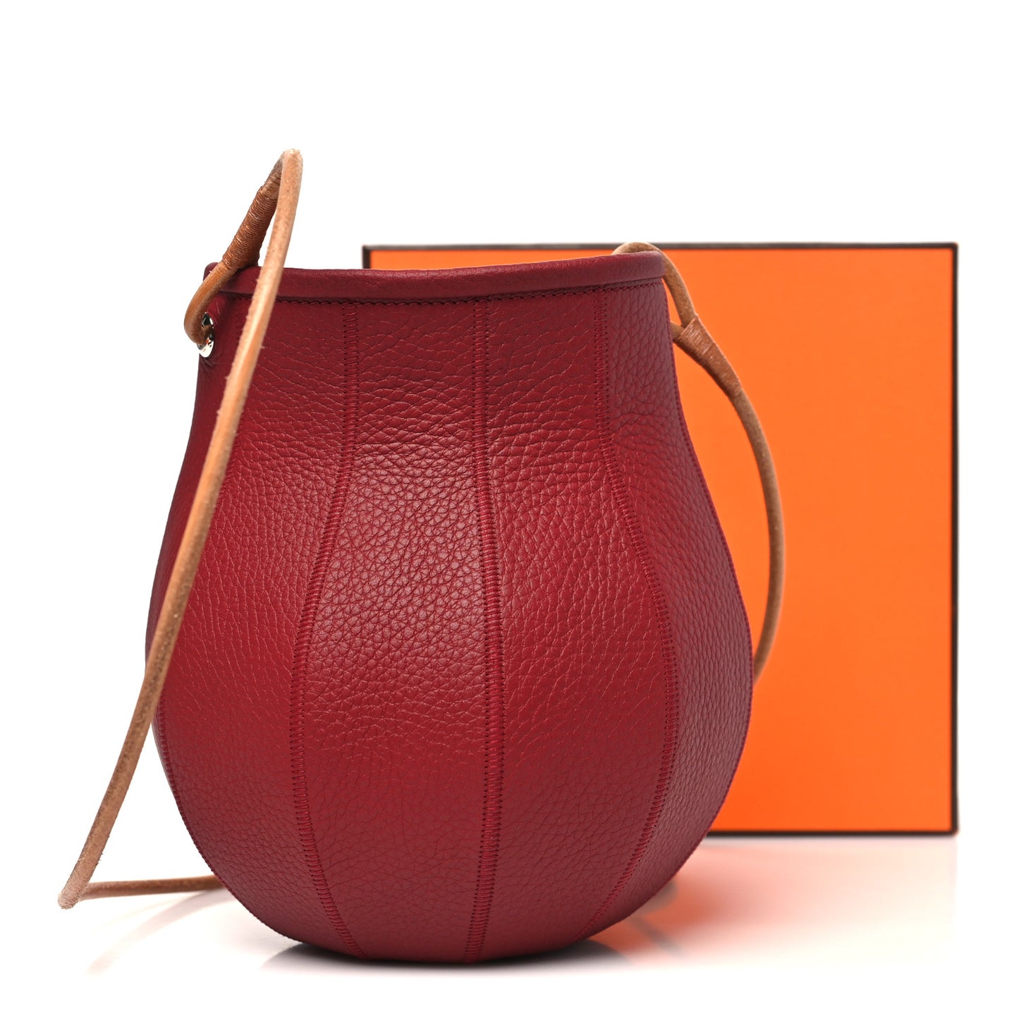 Taurillon Clemence Petit H Bitter Apple Bag Rouge H