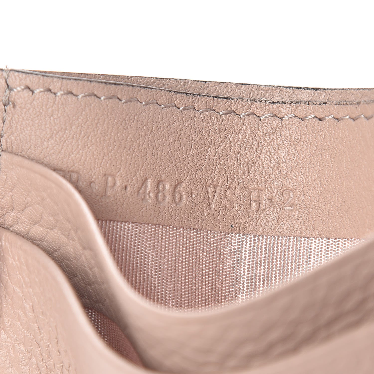 Valentino Garavani Pebbled Calfskin Rockstud Card Holder Poudre 8 of 9