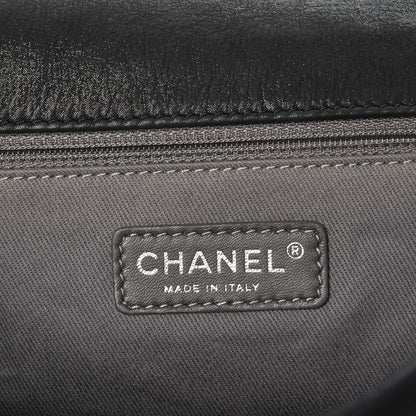 Chanel Iridescent Calfskin Glint Accordion Flap Black 7 of 8