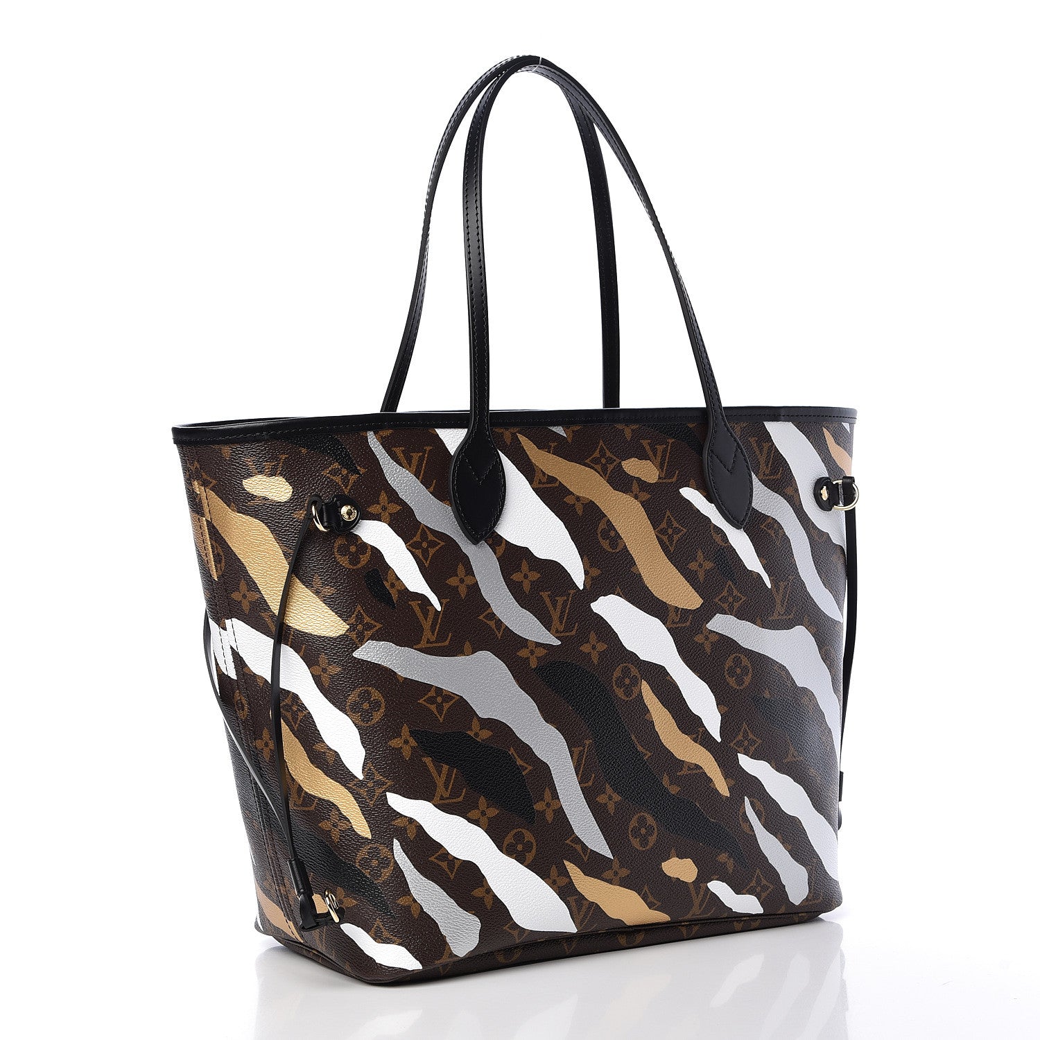 Louis Vuitton X LOL Monogram Neverfull MM Gold Silver 4 of 12
