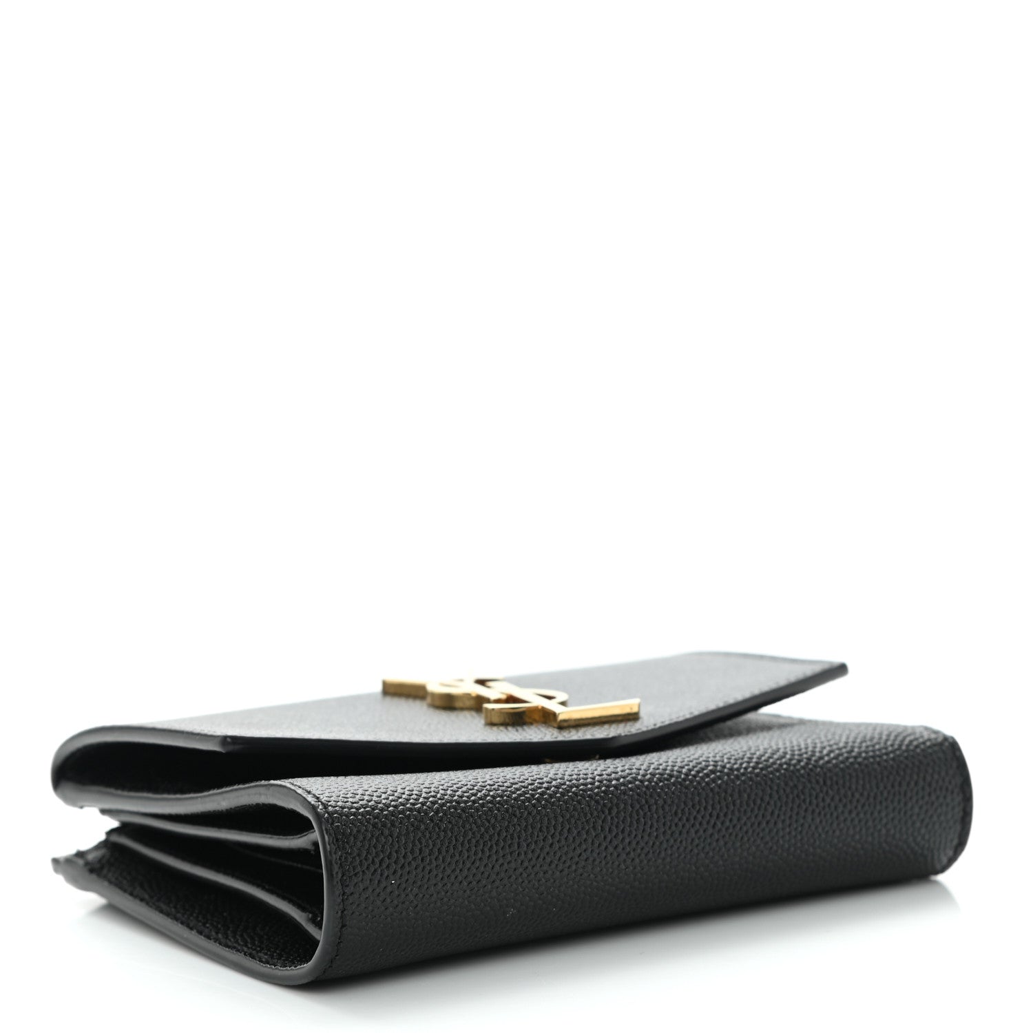 Saint Laurent Grain De Poudre Monogram Bi-Fold Wallet Black 4 of 11