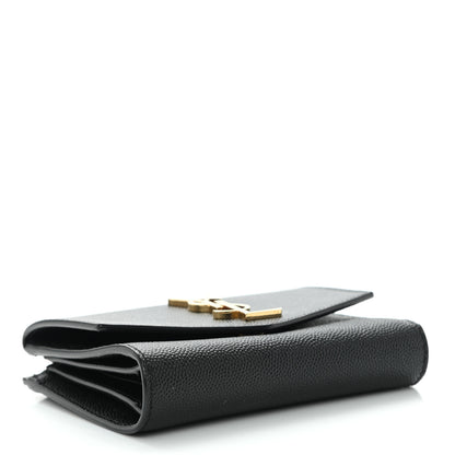 Saint Laurent Grain De Poudre Monogram Bi-Fold Wallet Black 4 of 11