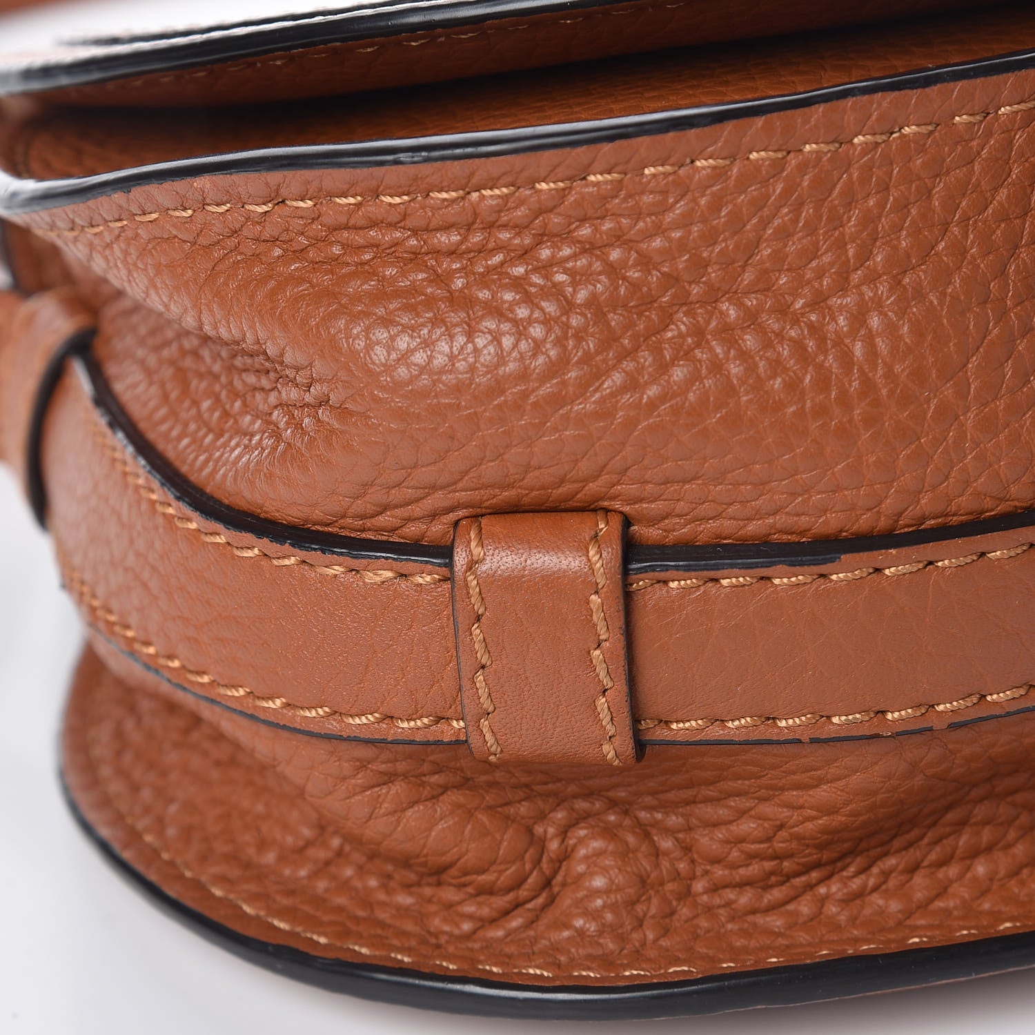 Chloe Calfskin Mini Marcie Round Crossbody Bag Tan 14 of 15