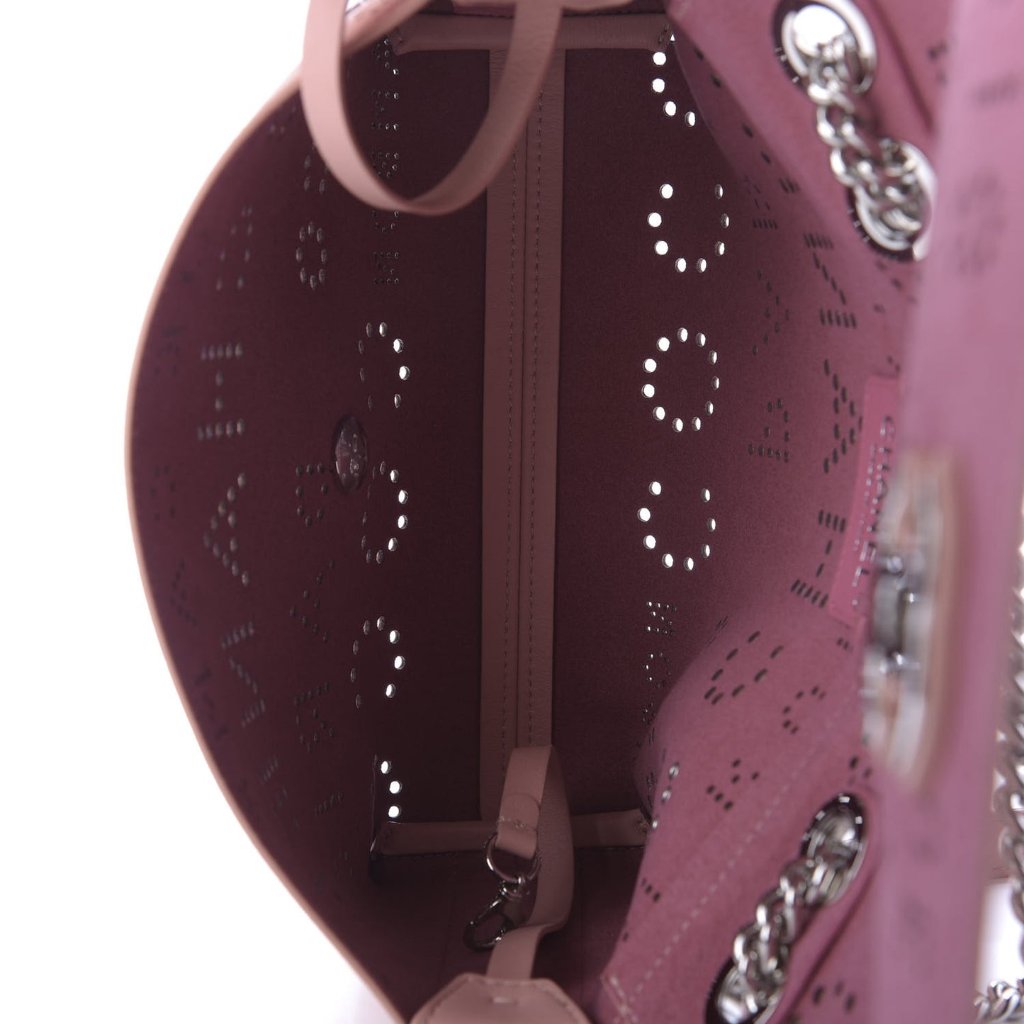 Calfskin Tweed Eyelet Flap Bag Pink