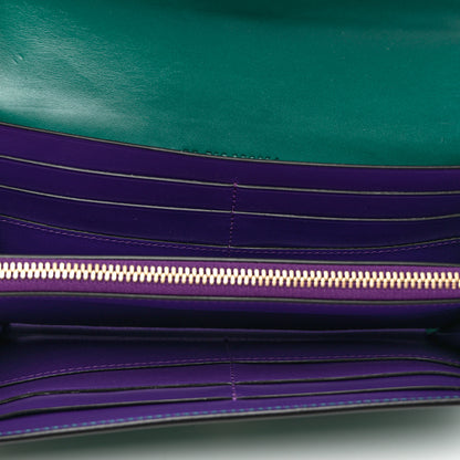 Bulgari Calfskin Serpenti Forever Wallet Emerald Violet Amethyst 4 of 9