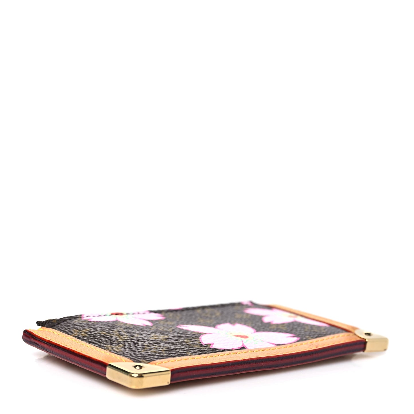 Monogram Cherry Blossom Key Pouch Brown