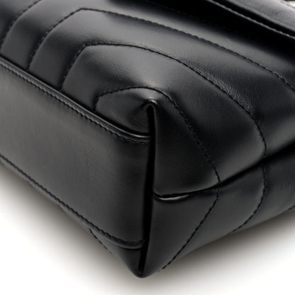 Saint Laurent Calfskin Y Quilted Monogram Monochrome Toy Loulou Crossbody Bag Black 9 of 9