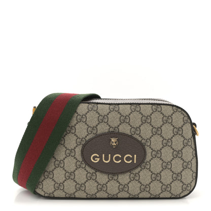 Gucci GG Supreme Monogram Web Neo Vintage Shoulder Bag Beige New Acero Crop 1 of 13