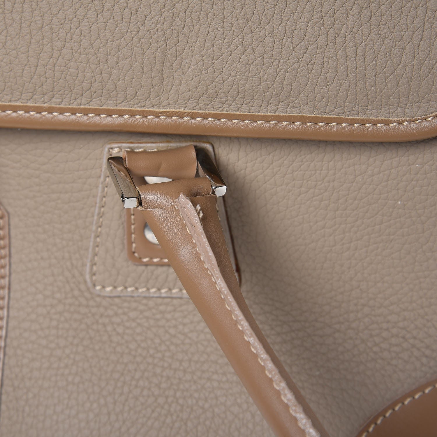 Burberry Grained Calfskin Satchel Brown 7 of 10