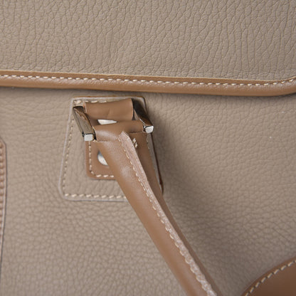 Burberry Grained Calfskin Satchel Brown 7 of 10